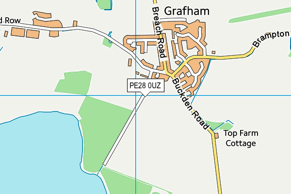 PE28 0UZ map - OS VectorMap District (Ordnance Survey) PE28 0UZ map - OS VectorMap District (Ordnance Survey)