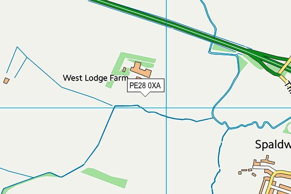 PE28 0XA map - OS VectorMap District (Ordnance Survey) PE28 0XA map - OS VectorMap District (Ordnance Survey)