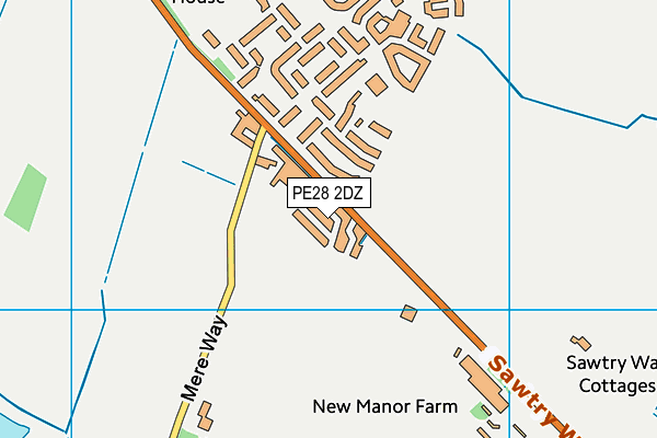 PE28 2DZ map - OS VectorMap District (Ordnance Survey) PE28 2DZ map - OS VectorMap District (Ordnance Survey)