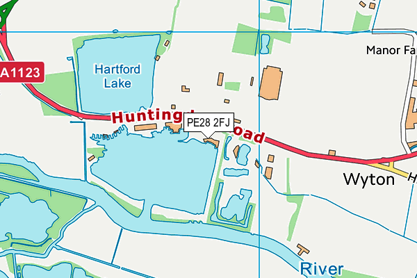 PE28 2FJ map - OS VectorMap District (Ordnance Survey) PE28 2FJ map - OS VectorMap District (Ordnance Survey)