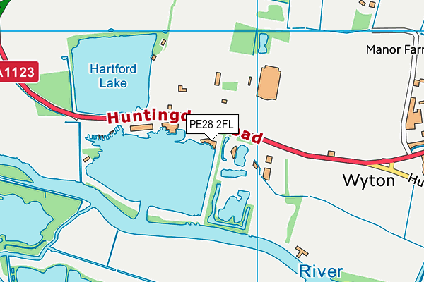 PE28 2FL map - OS VectorMap District (Ordnance Survey) PE28 2FL map - OS VectorMap District (Ordnance Survey)