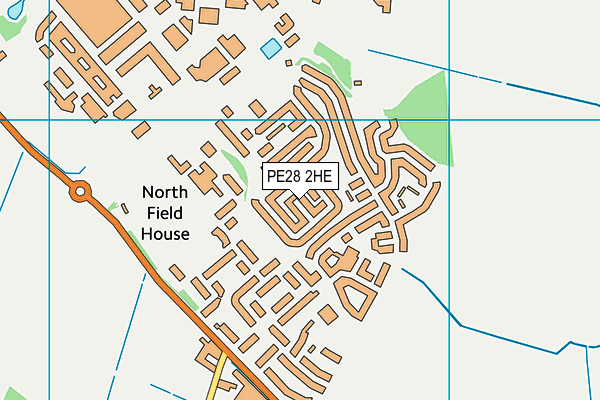 PE28 2HE map - OS VectorMap District (Ordnance Survey) PE28 2HE map - OS VectorMap District (Ordnance Survey)