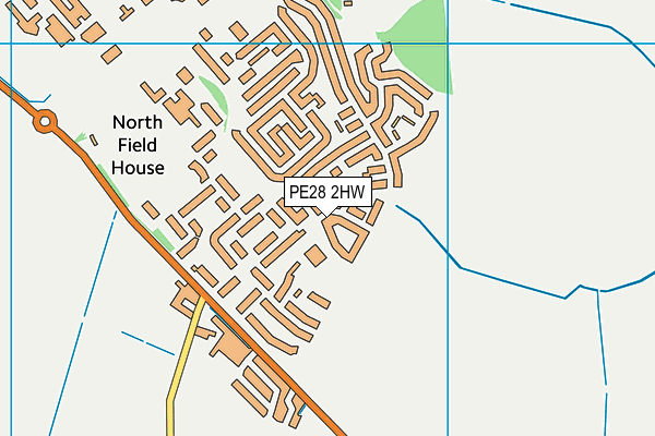PE28 2HW map - OS VectorMap District (Ordnance Survey) PE28 2HW map - OS VectorMap District (Ordnance Survey)