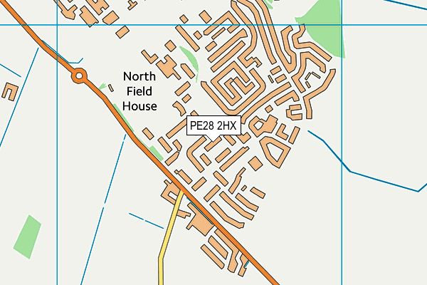 PE28 2HX map - OS VectorMap District (Ordnance Survey) PE28 2HX map - OS VectorMap District (Ordnance Survey)
