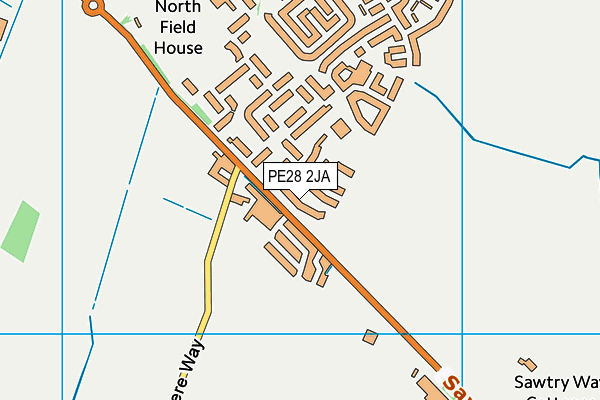 PE28 2JA map - OS VectorMap District (Ordnance Survey) PE28 2JA map - OS VectorMap District (Ordnance Survey)