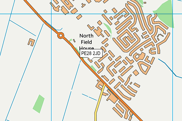 PE28 2JD map - OS VectorMap District (Ordnance Survey) PE28 2JD map - OS VectorMap District (Ordnance Survey)