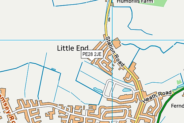 PE28 2JE map - OS VectorMap District (Ordnance Survey) PE28 2JE map - OS VectorMap District (Ordnance Survey)