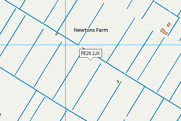 PE28 2JX map - OS VectorMap District (Ordnance Survey) PE28 2JX map - OS VectorMap District (Ordnance Survey)