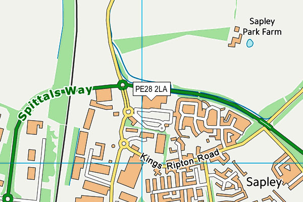 PE28 2LA map - OS VectorMap District (Ordnance Survey) PE28 2LA map - OS VectorMap District (Ordnance Survey)