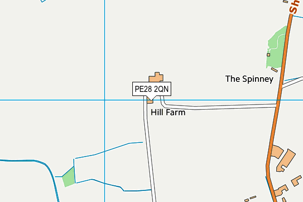 PE28 2QN map - OS VectorMap District (Ordnance Survey) PE28 2QN map - OS VectorMap District (Ordnance Survey)