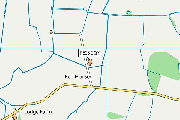 PE28 2QY map - OS VectorMap District (Ordnance Survey)