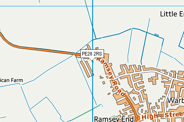 PE28 2RS map - OS VectorMap District (Ordnance Survey) PE28 2RS map - OS VectorMap District (Ordnance Survey)