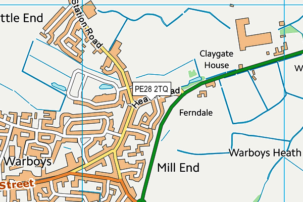 PE28 2TQ map - OS VectorMap District (Ordnance Survey)