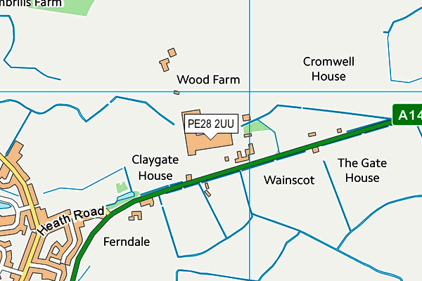 PE28 2UU map - OS VectorMap District (Ordnance Survey) PE28 2UU map - OS VectorMap District (Ordnance Survey)