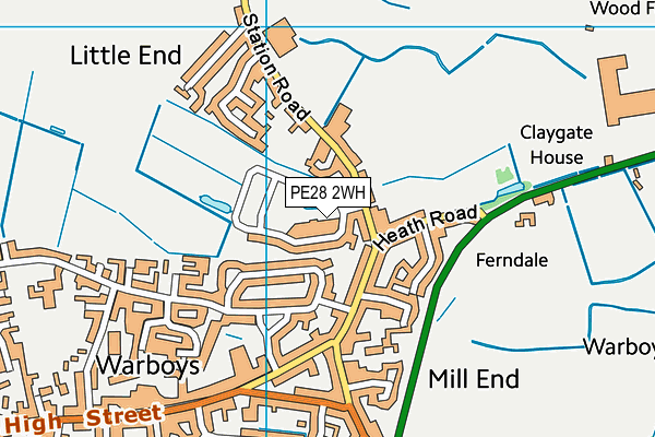 PE28 2WH map - OS VectorMap District (Ordnance Survey) PE28 2WH map - OS VectorMap District (Ordnance Survey)