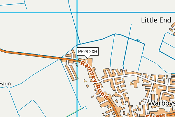 PE28 2XH map - OS VectorMap District (Ordnance Survey) PE28 2XH map - OS VectorMap District (Ordnance Survey)