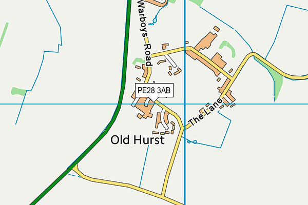 PE28 3AB map - OS VectorMap District (Ordnance Survey) PE28 3AB map - OS VectorMap District (Ordnance Survey)