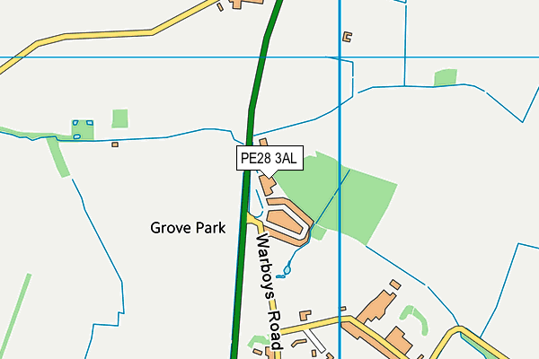 PE28 3AL map - OS VectorMap District (Ordnance Survey) PE28 3AL map - OS VectorMap District (Ordnance Survey)
