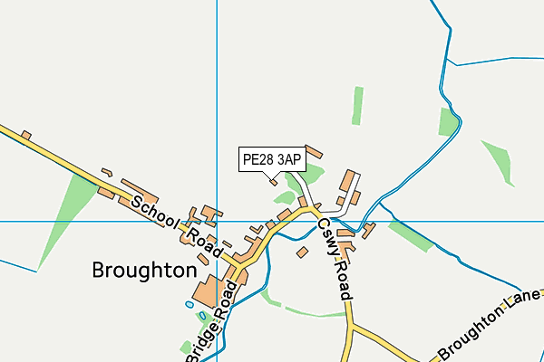 PE28 3AP map - OS VectorMap District (Ordnance Survey) PE28 3AP map - OS VectorMap District (Ordnance Survey)