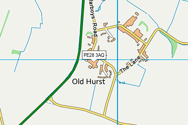 PE28 3AQ map - OS VectorMap District (Ordnance Survey) PE28 3AQ map - OS VectorMap District (Ordnance Survey)