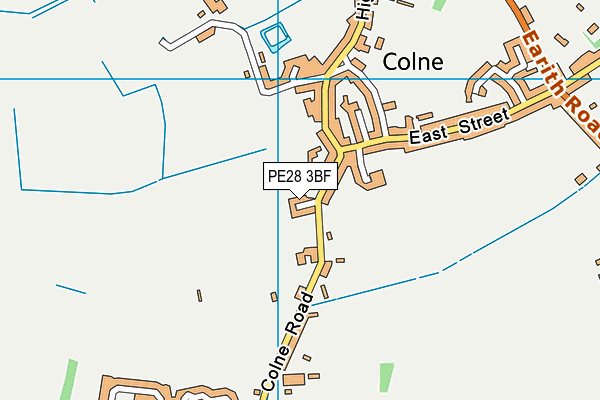 PE28 3BF map - OS VectorMap District (Ordnance Survey) PE28 3BF map - OS VectorMap District (Ordnance Survey)