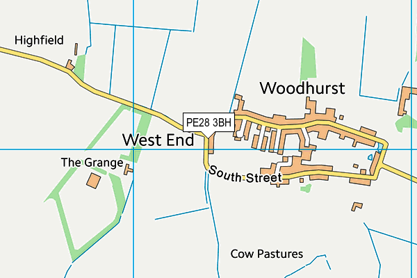 PE28 3BH map - OS VectorMap District (Ordnance Survey) PE28 3BH map - OS VectorMap District (Ordnance Survey)