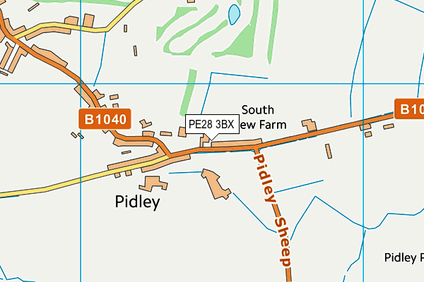 PE28 3BX map - OS VectorMap District (Ordnance Survey) PE28 3BX map - OS VectorMap District (Ordnance Survey)