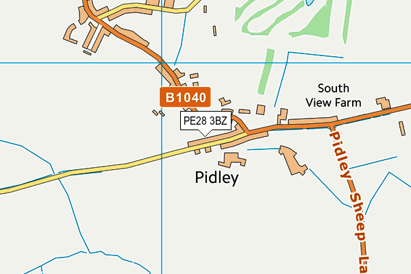 PE28 3BZ map - OS VectorMap District (Ordnance Survey) PE28 3BZ map - OS VectorMap District (Ordnance Survey)