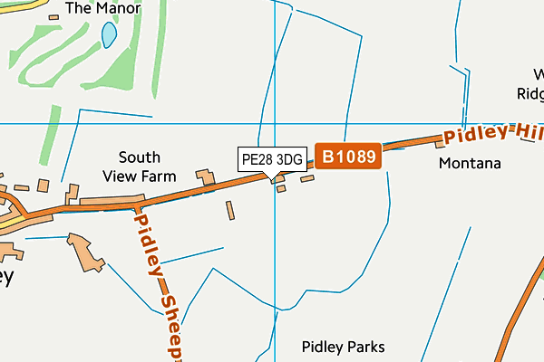 PE28 3DG map - OS VectorMap District (Ordnance Survey) PE28 3DG map - OS VectorMap District (Ordnance Survey)