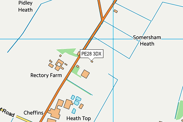 PE28 3DX map - OS VectorMap District (Ordnance Survey) PE28 3DX map - OS VectorMap District (Ordnance Survey)