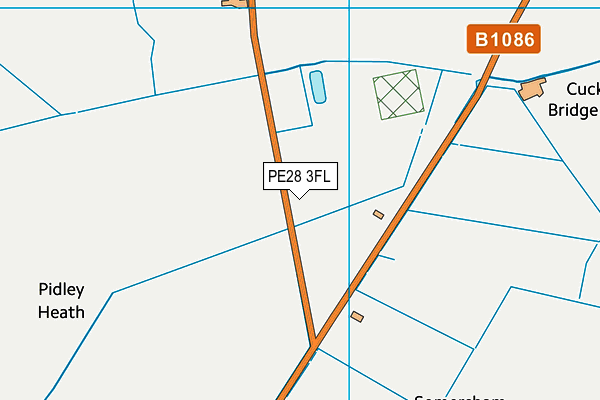 PE28 3FL map - OS VectorMap District (Ordnance Survey) PE28 3FL map - OS VectorMap District (Ordnance Survey)