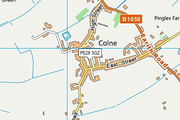 PE28 3GZ map - OS VectorMap District (Ordnance Survey) PE28 3GZ map - OS VectorMap District (Ordnance Survey)
