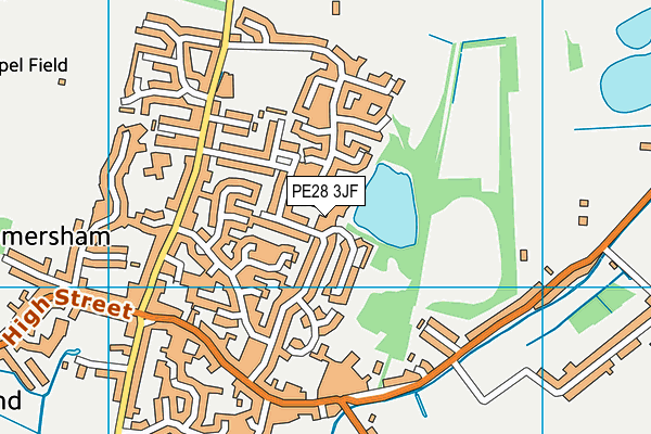 PE28 3JF map - OS VectorMap District (Ordnance Survey) PE28 3JF map - OS VectorMap District (Ordnance Survey)