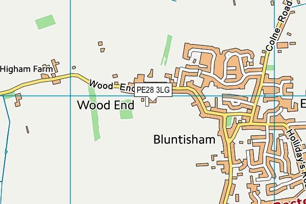 PE28 3LG map - OS VectorMap District (Ordnance Survey) PE28 3LG map - OS VectorMap District (Ordnance Survey)