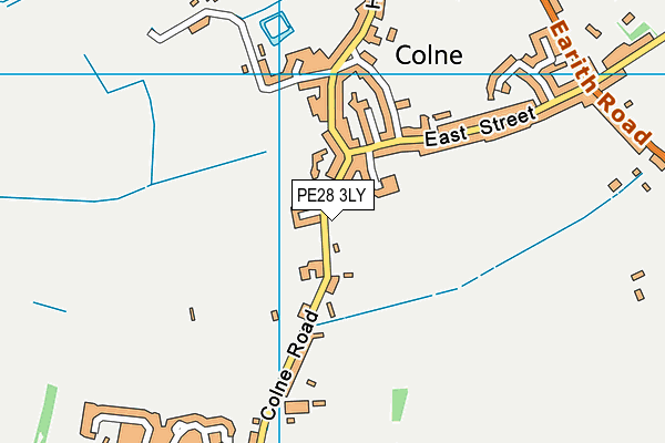 PE28 3LY map - OS VectorMap District (Ordnance Survey)