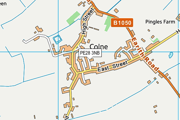 PE28 3NB map - OS VectorMap District (Ordnance Survey)