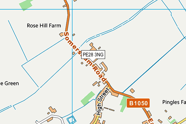 PE28 3NG map - OS VectorMap District (Ordnance Survey) PE28 3NG map - OS VectorMap District (Ordnance Survey)