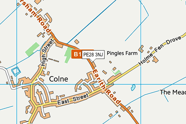 PE28 3NJ map - OS VectorMap District (Ordnance Survey)