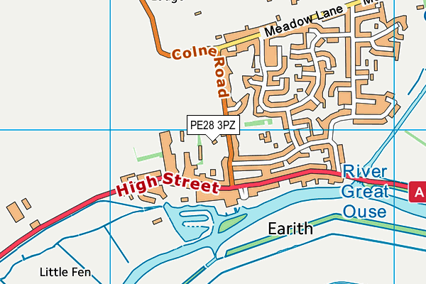 PE28 3PZ map - OS VectorMap District (Ordnance Survey) PE28 3PZ map - OS VectorMap District (Ordnance Survey)