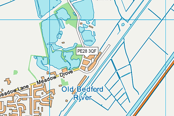 PE28 3QF map - OS VectorMap District (Ordnance Survey)