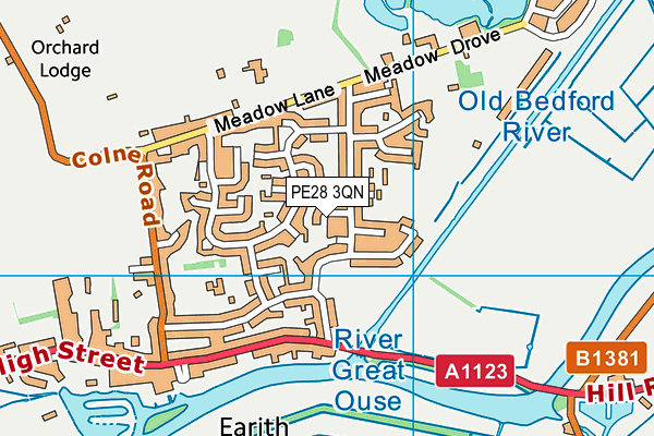 PE28 3QN map - OS VectorMap District (Ordnance Survey) PE28 3QN map - OS VectorMap District (Ordnance Survey)