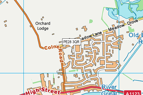 PE28 3QR map - OS VectorMap District (Ordnance Survey) PE28 3QR map - OS VectorMap District (Ordnance Survey)