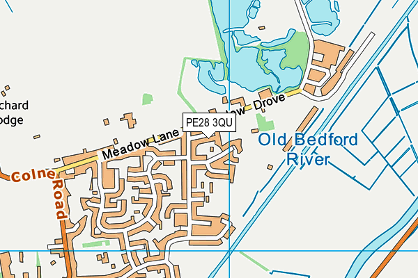 PE28 3QU map - OS VectorMap District (Ordnance Survey) PE28 3QU map - OS VectorMap District (Ordnance Survey)