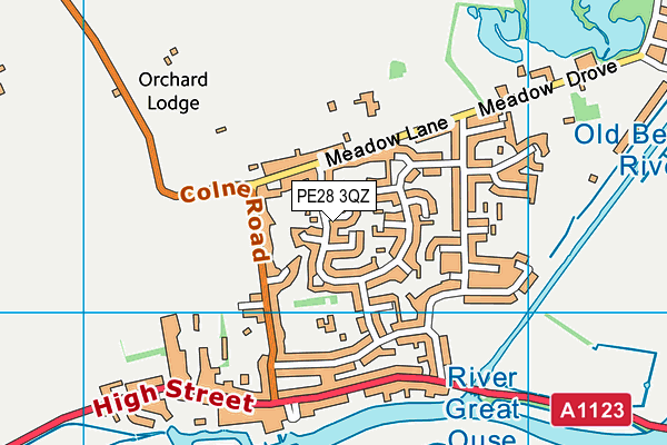 PE28 3QZ map - OS VectorMap District (Ordnance Survey) PE28 3QZ map - OS VectorMap District (Ordnance Survey)