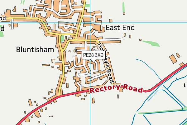 PE28 3XD map - OS VectorMap District (Ordnance Survey) PE28 3XD map - OS VectorMap District (Ordnance Survey)