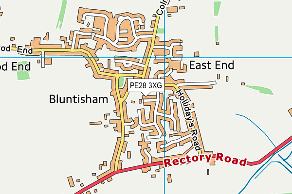 PE28 3XG map - OS VectorMap District (Ordnance Survey)