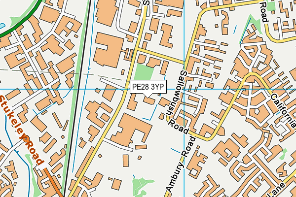 PE28 3YP map - OS VectorMap District (Ordnance Survey) PE28 3YP map - OS VectorMap District (Ordnance Survey)