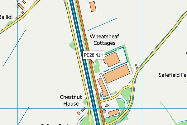PE28 4JH map - OS VectorMap District (Ordnance Survey) PE28 4JH map - OS VectorMap District (Ordnance Survey)