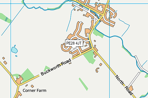 PE28 4JT map - OS VectorMap District (Ordnance Survey) PE28 4JT map - OS VectorMap District (Ordnance Survey)