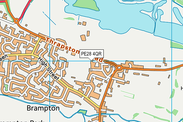 PE28 4QR map - OS VectorMap District (Ordnance Survey) PE28 4QR map - OS VectorMap District (Ordnance Survey)